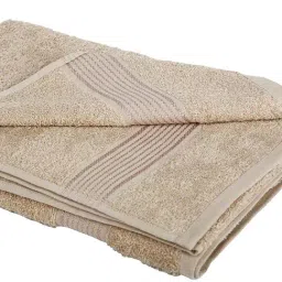 LORENA [4pc] 100% Cotton Super-Soft Terry Towels -2pc Bath, 2pc Hand (d`ross) solid-taupe-2