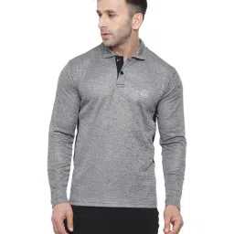 Chkokko Grey Regular Fit Polo T-Shirt-image-6