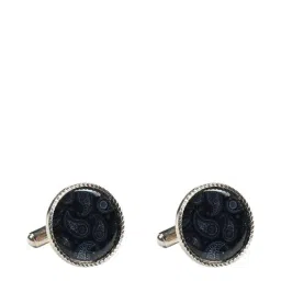 Tossido Black Printed Cufflinks-11