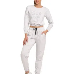Global Republic Grey Textured Sweatshirt With Joggers-14