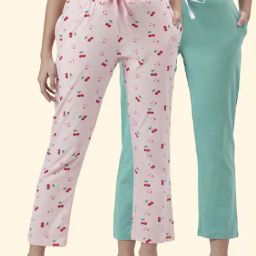Dreamz by Pantaloons Peach Green Cotton Printed Pyjamas-image-7