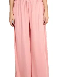 Kotty Pink Flared Fit Palazzos-image-72