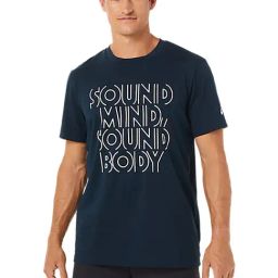 Asics Dark Navy Printed T-Shirt-image-25