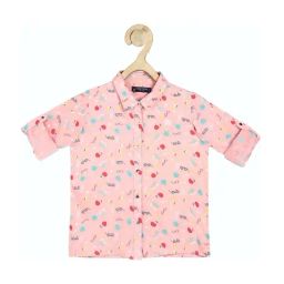 allen solly junior Allen Solly Kids Pink Printed Shirt-picture-44