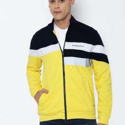 Allen Solly Yellow Cotton Regular Fit Colour Block Jackets-image-42
