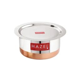 HAZEL Silver Stainless Steel Copper Bottom Tope with Lid (1 L)-image-41