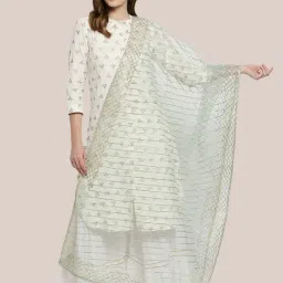 Dupatta Bazaar Mint Blue Zari Work Dupatta-53