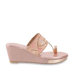 METRO Women's Rose Gold Toe Ring Wedges-image-71