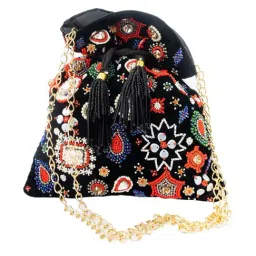 NR by Nidhi Rathi Black Embellished Potli-picture-13