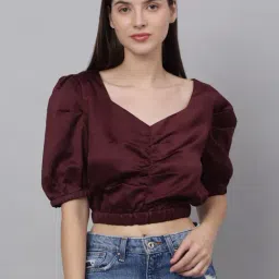 NEUDIS Burgundy Crop Top-picture-45