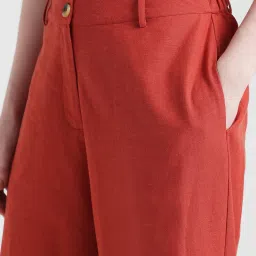 Only Red Slim Fit High Rise Pants image 5