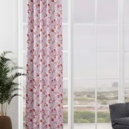 Bianca VILLA C`ESTA Pink Faux Silk 7 Ft. Door Curtain-14