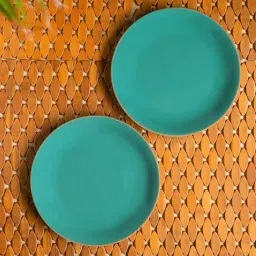 ExclusiveLane 'Earthen Turquoise' Hand Glazed Dinner Plates In Ceramic (Set of 2, Microwave Safe)-image-55