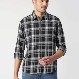 Pepe Jeans BROCK Black Regular Fit Check Cotton Shirt-image-42