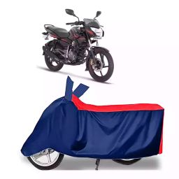 Auto Pearl Two Wheeler Cover with Bag for Bajaj Pulsar 135 BS6, Red & Blue-image-18