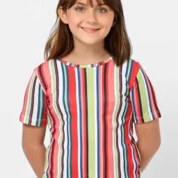 KIDS ONLY Multicolor Cotton Striped T-Shirt-image-13