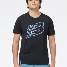 New Balance Black Regular Fit Printed Sports T-Shirt-image-49