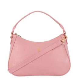 Baggit Pink Textured Medium Handbag-image-65