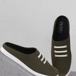 Fausto Men's Olive Mule Shoes-image-27