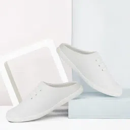 Fausto Men's White Mule Shoes-image-19