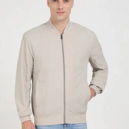 Guess Grey Regular Fit Solid Jacket-6