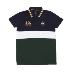Allen Solly Junior Green & Navy Color Block Polo T-Shirt-image-49