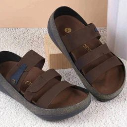 Mochi Men's Brown Casual Sandals-image-59