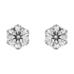 Emori 14k White Gold & Diamond 1 CT Petal Solitaire Stud Earrings-image-38