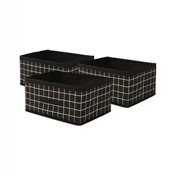 Aura Black Set of 3 Regular Drawer Organiser Organisers-47