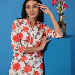 anayna Women Floral Printed Cotton Kurta-picture-23