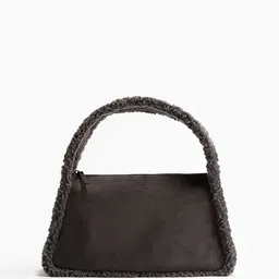 H&M Teddy-Trimmed Shoulder Bag-56