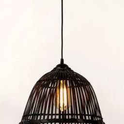 Whispering Homes Midnight Stripes Bamboo Pendant Lamp-image-26