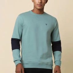Allen Solly Green Regular Fit Colour Block Sweatshirt-image-56
