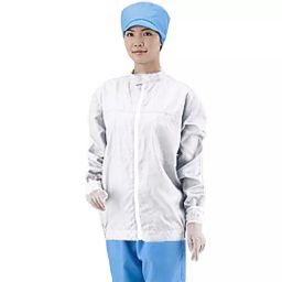 AS ONE ASPURE Clean Jacket 4L Size 100% Polyester With Conductive Yarn White, 2-5187-16-image-25