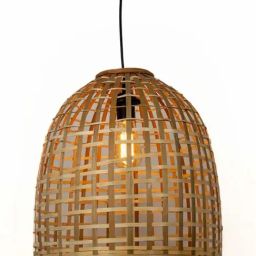 Whispering Homes Stripe Bamboo Handing Lamp-image-41