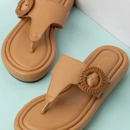 Inc.5 Women's Beige Thong Wedges-image-65