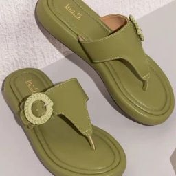 Inc.5 Women's Green Thong Wedges-image-59