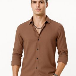 KHUSHI CREATION Men Original Fit Solid Spread Collar Casual Shirt-image-90