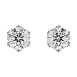 Emori 14k White Gold & Diamond 1.5 CT Petal Solitaire Stud Earrings-image-53