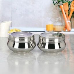 Sumeet Silver Stainless Steel 2 Containers-picture-8