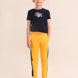 U.S. Polo Assn. Boys Orange Cotton Graphic Pants-image-82