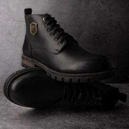 Alberto Torresi Men Black Biker Boots-image-16