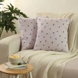 House This Kahaniya Printed Red Cotton Cushion Covers - Set of 2-image-65