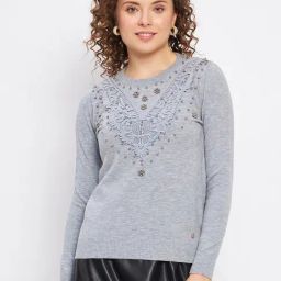 Duke Grey Embellished Pullover-image-46