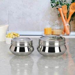 Sumeet Silver Stainless Steel 2 Containers-picture-7