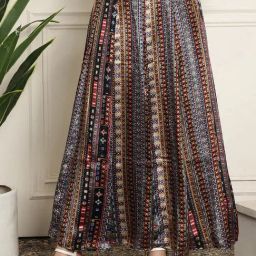 NEUDIS Multicolor Printed Maxi Skirt-picture-35