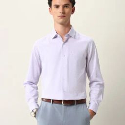 Arrow Purple Cotton Regular Fit Printed Shirt-image-23