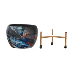 Homspurts Printed Apple Bowl Planter With Stand image 5