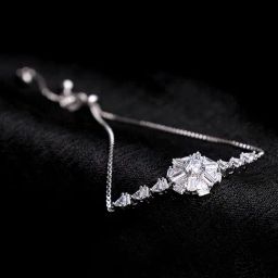 The Real Effect London 800 Silver CZ Bracelet for Women-image-98