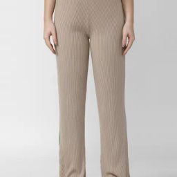 Van Heusen Beige Striped Trousers-42